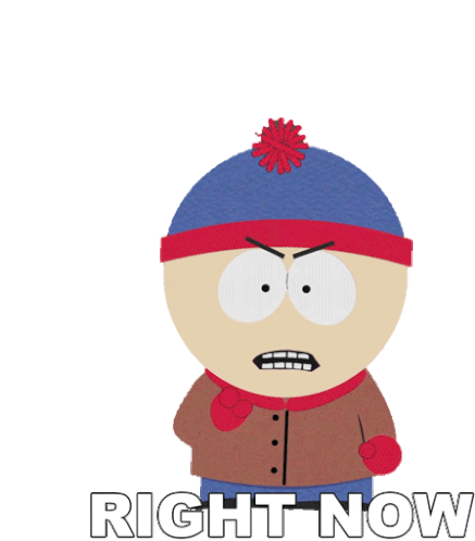 Right Now Stan Marsh Sticker - Right Now Stan Marsh South Park Stickers