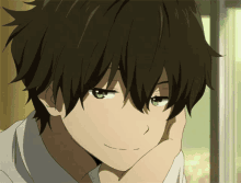 cute anime boy smile
