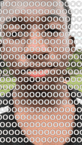 a man 's face is surrounded by white circles and the word boo is on the bottom