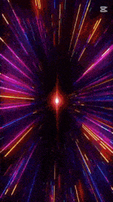 a computer generated image of a glowing light coming out of the center of the screen