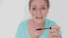 Ijustine Shows You What Happens When You Sneeze While Putting On Mascara… GIF
