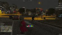 a screenshot of a video game with a peckerwood billboard above the street