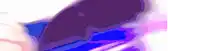 a purple and blue painting with a white border