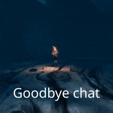 a video game scene with the words goodbye chat written on the bottom