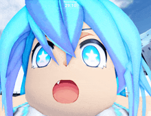 a close up of a cartoon character with a round ended at 21:10