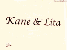 a pink box that says kane and lila on it