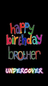 a colorful happy birthday brother undercover poster