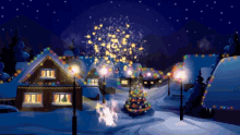 Snowfall Christmas Lights GIF - Snowfall Christmas Lights Snowing GIFs
