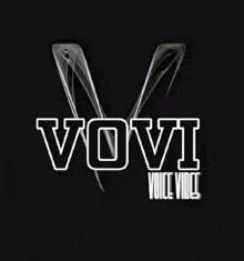 a black background with the words vovi voice video in white letters