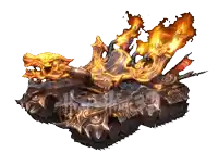 a dragon tank with flames coming out of it 's mouth