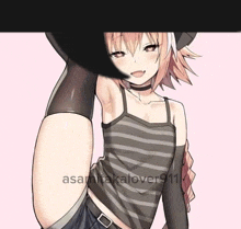 a picture of a girl with the name asantakalover911 on it