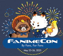 a poster for animecon by fans for fans in may