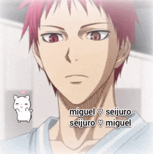a picture of a man with red hair and the name miguel on the bottom