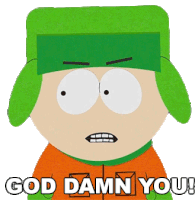 God Damn You Kyle Broflovski Sticker - God Damn You Kyle Broflovski South Park Stickers