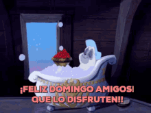 Feliz Domingo Amigos Que Lo Disfruten GIF - Dog Bath Bubbles GIFs