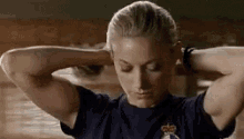 zoie palmer the guard muscles tie hair thinking