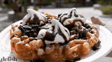 Cookies And Cream Funnel Cake Delicious GIF - Cookies And Cream Funnel Cake Delicious Yummy GIFs