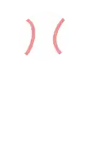 two pink lines on a white background that look like a smiley face
