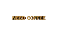 a 3d rendering of the words need coffee
