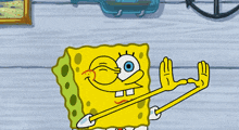 a close up of a cartoon character with a surprised expression on his face