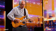 Playing Guitar John Wines GIF - Playing Guitar John Wines America'S Got Talent GIFs
