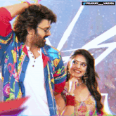 a man and a woman are standing next to each other with the words pranay varma on the bottom