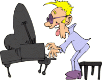 Piano Man Fun Sticker - Piano Man Fun Stand Stickers