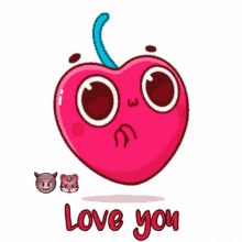 Love You Back Hot Cherry GIF - Love You Back Hot Cherry Tiger Emoji GIFs