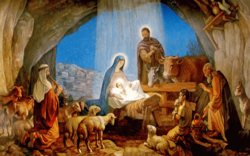 El Pesebre de navidad con el Niño dios