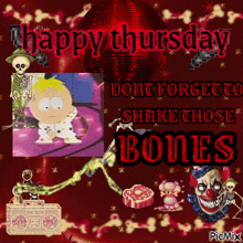 happy thursday dont forget to shake those bones with cartoon characters