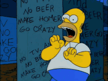 go crazy reaction homer simpson the shining no tv and beer make homer something something