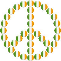Ireland Flag Peace Sign Joypixels Sticker - Ireland Flag Peace Sign Peace Sign Joypixels Stickers