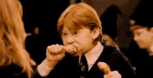 Ron Weasley Eating GIF - Harry Potter Nom Food GIFs