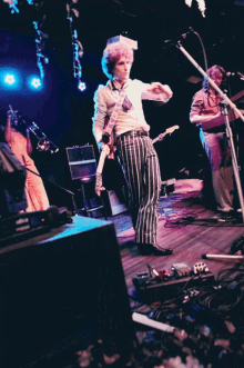 hip bump spin striped pants funk groove