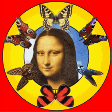 Mona Lisa Leornado Da Vinci GIF - Mona Lisa Leornado Da Vinci Butterfly GIFs