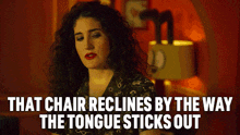 That Chair Reclines By The Way The Tongue Sticks Out I Think You Should Leave With Tim Robinson GIF - That Chair Reclines By The Way The Tongue Sticks Out I Think You Should Leave With Tim Robinson That Chair Functions Like A Tongue Sticking Out GIFs