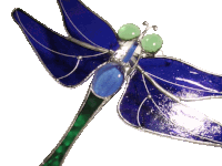a dragonfly with blue wings and green eyes