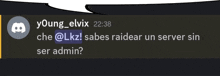 a screenshot of a discord conversation between young_elvix and lkz