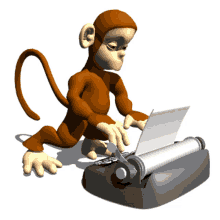 Monkey Typewriter GIF - Monkey Typewriter Typing GIFs