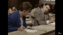 Mr Bean Exams GIF - Mr Bean Exams Cheat GIFs