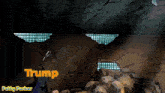 a cartoon of batman with impeachment trump written in orange