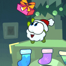 Filling Socks With Christmas Presents Nibble-nom GIF
