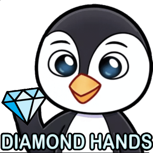 Meta Penguin Island Diamond Hands Sticker - Meta Penguin Island Diamond Hands Stickers