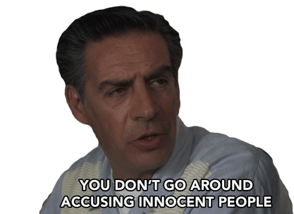 You Dont Go Around Accusing Innocent People Jerry Orbach Sticker - You Dont Go Around Accusing Innocent People Jerry Orbach Jake Houseman Stickers