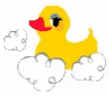 Duck Rubber Duckie GIF - Duck Rubber Duckie Clouds GIFs