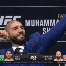 jose aldo and aiemann zahabi are on the ufc 315 broadcast