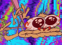 trippy psychedelic ren and stimpy