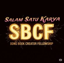 a poster for a song book creator fellowship called salam satu karya sbfc