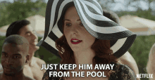 Just Keep Him Away From The Pool Stay Back GIF - Just Keep Him Away From The Pool Stay Back Mean GIFs