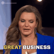 Great Business Michele Romanow GIF - Great Business Michele Romanow Dragons Den GIFs